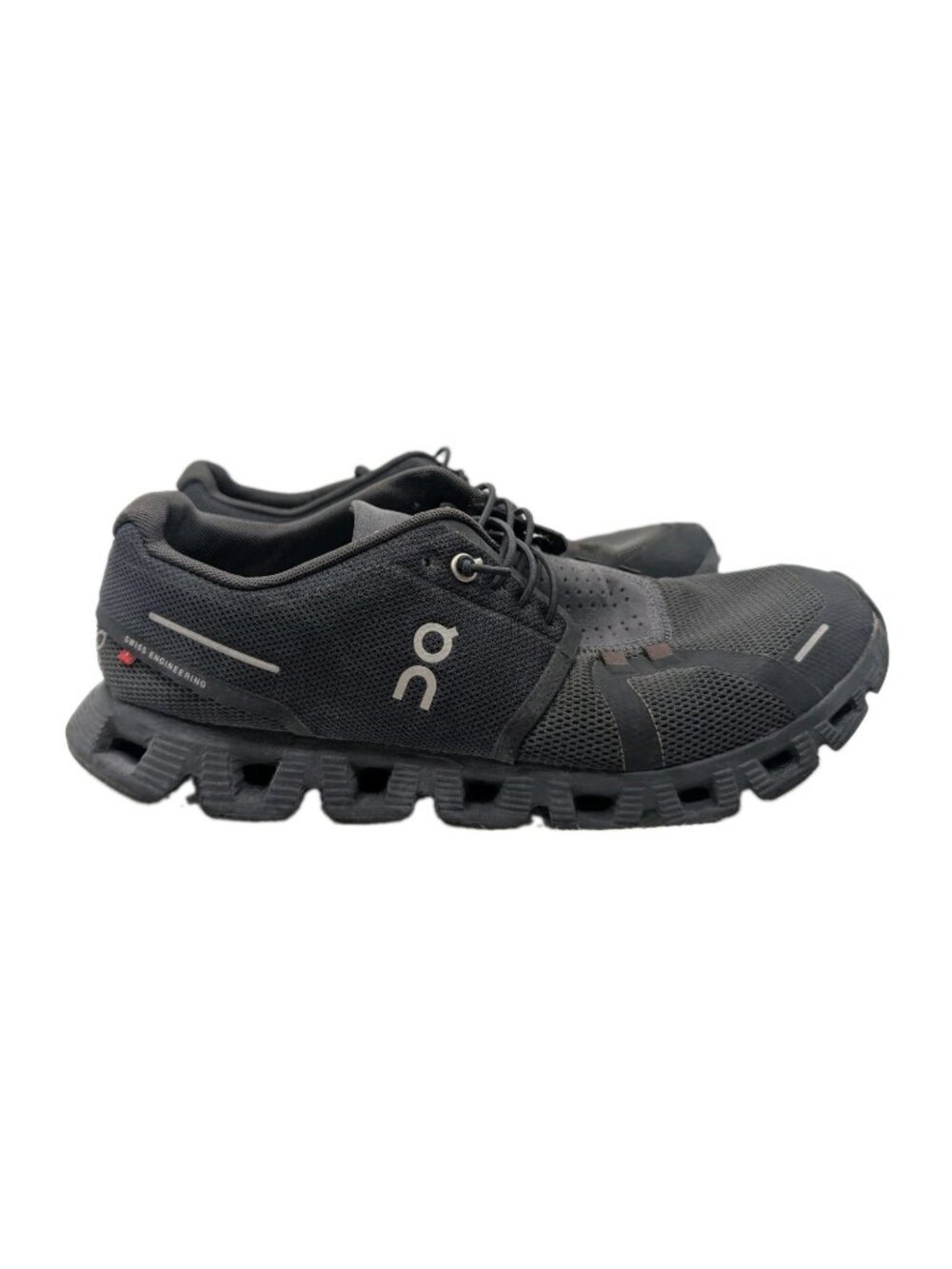 On Cloud 5 All Black Running Shoes Womens 10.5 59.98905 Athletic Sneakers FLAWED